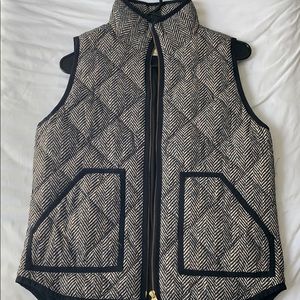 JCrew Herringbone Quilted Vest